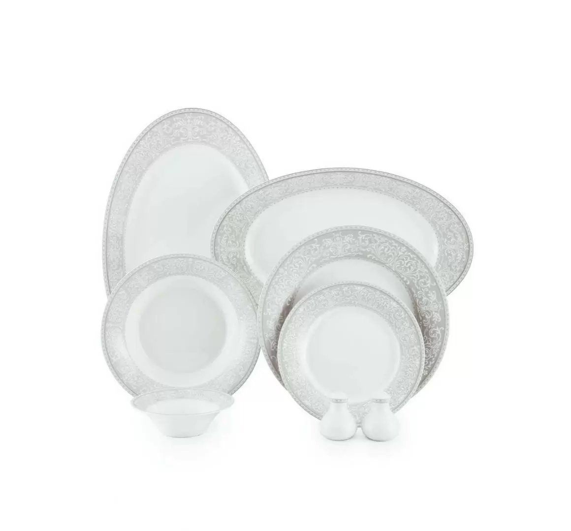 سرویس 108 پارچه چینی زرین-شهرزاد-12 نفره- ورونا طوسی  -درجه یک کد: 017919